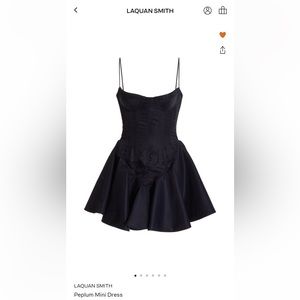 LAQUAN SMITH Nylon Peplum Mini Dress